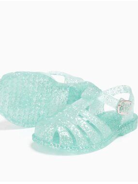 Girl - 5 & 6 - NIB Shooshoos Aqua Glitter Jelly Sandal